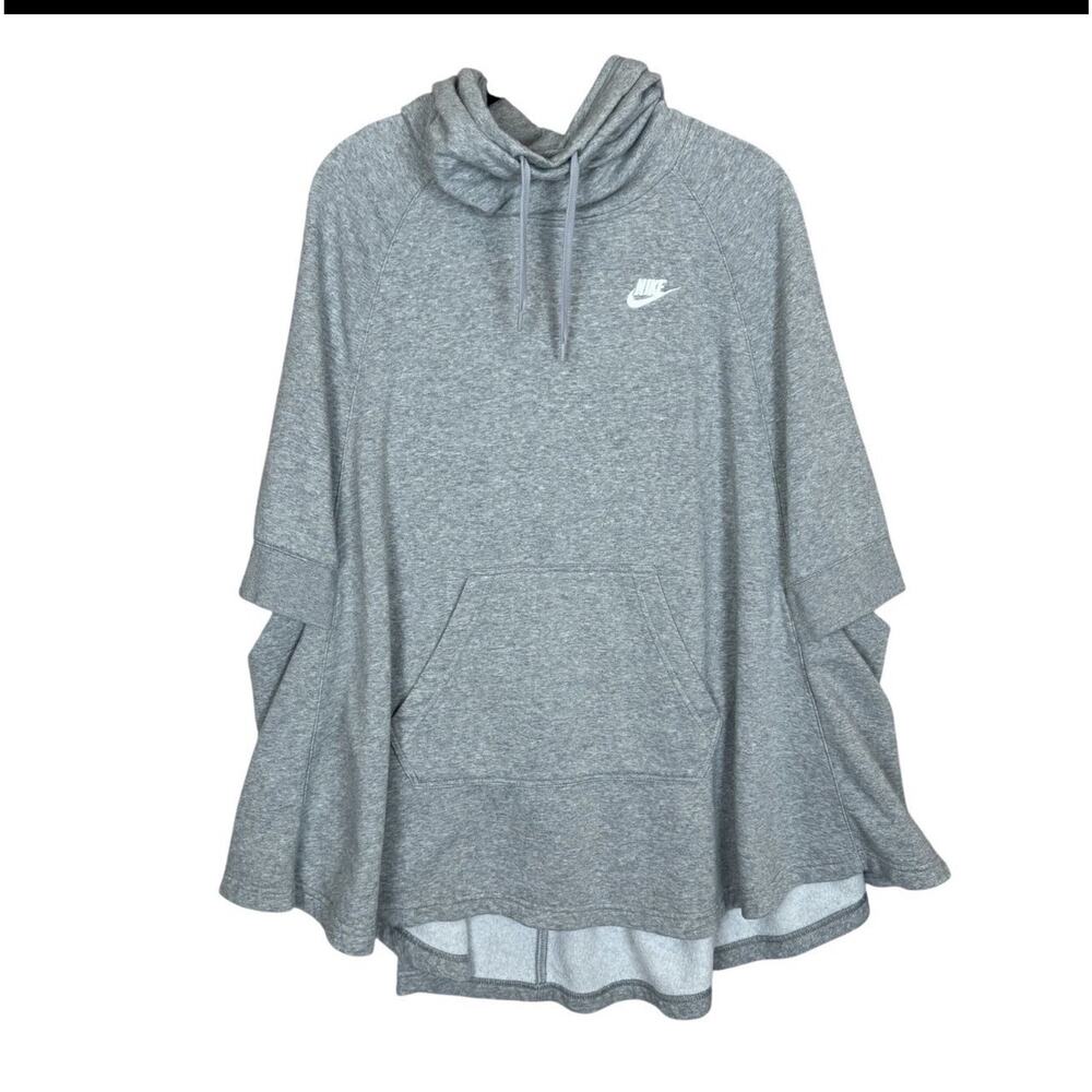 Nike Cape Hoodie Womens M Fleece Poncho Kangaroo Pocket 836098071 Comfy Lounge
